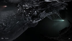  artist_logo asteroid black_background commentary company_logo company_name copyright_logo copyright_name crystal energy_beam english_commentary eve_online georg_hilmarsson glowing keyshot_(medium) logo maya_(medium) mining official_art outdoors photoshop_(medium) realistic rock scenery science_fiction space spacecraft zbrush_(medium) 