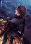  black_keys brown_eyes brown_hair character_name fate/stay_night fate/zero fate_(series) kotomine_kirei male solo throwing_knife title_drop weapon yunvshen 