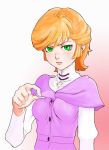  audrey_burne capelet cloak green_eyes gundam gundam_unicorn orange_hair short_hair solo uta 