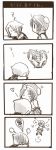  arms_behind_back bad_id blush comic copyright_request embarrassed forehead_kiss heart kiss monochrome okotamaranchi silent_comic sleeping squiggle surprise_kiss translated translation_request z |_| 