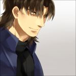  amakura_(am_as) closed_eyes eyes_closed fate/stay_night fate/zero fate_(series) kotomine_kirei male smile solo 