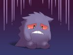  dark gengar gloom_(expression) natsuki_tomo no_humans pokemon pokemon_(creature) red_sclera sad solo tears 