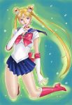  bishoujo_senshi_sailor_moon blonde_hair blue_eyes boots bow choker earrings gloves jewelry legs lips locket necklace pantyhose pendant sailor_moon sheer_legwear skirt solo tiara tsukino_usagi twintails uraharukon 