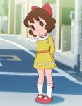  bad_id brown_eyes brown_hair character_request child copyright_request doraemon dress ribbon rico_(jackdoa) short_hair 