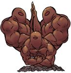  dugtrio muscle no_humans parody pokemon pokemon_(creature) sido_(slipknot) simple_background white_background 