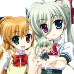  asteion einhart_stratos fujima_takuya heterochromia lyrical_nanoha mahou_shoujo_lyrical_nanoha mahou_shoujo_lyrical_nanoha_vivid multiple_girls vivio 