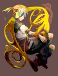  aqua_eyes blonde_hair kagamine_len leg_warmers lew_warmers male sachirika short_hair shorts solo vocaloid 