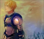  armor bad_id blonde_hair blue_eyes fate/prototype fate_(series) male mendee saber_(fate/prototype) short_hair solo 