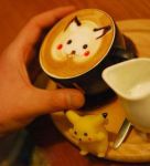  coffee food latte_art lowres photo pikachu pokemon 
