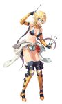  absurdres armor bikini_armor boots breasts gauntlets greaves highres mechanic_(ragnarok_online) open_mouth ragnarok_online screwdriver short_hair shorts smile solo thigh-highs thigh_boots thighhighs 