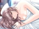  bed closed_eyes eyes_closed game_cg naked_sheet nude sleeping workdays yamamoto_kazue 