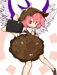  absurdres arai_seiryuu bow breasts cleavage colored dress fang frilled_dress frills hat highres microphone mystia_lorelei outstretched_arm outstretched_hand sayo_(2010) shoes short_hair smile solo touhou vest wings 