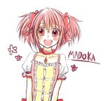  blush character_name hisui_suzuhana kaname_madoka magical_girl mahou_shoujo_madoka_magica open_mouth pink_eyes pink_hair solo 