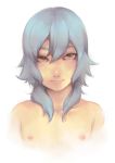  bad_id blue_hair bust collarbone face inazuma_eleven inazuma_eleven_(series) inazuma_eleven_go kariya_masaki lips male nipples shiro_(reptil) shirtless simple_background solo white_background yellow_eyes 