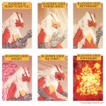  beak blaziken brown_background bummerdude bust comic explosion irony light linoone looking_back no_humans no_lineart open_hand open_mouth pointing pointing_up pokemon pokemon_(creature) pokemon_(game) sepia_background solo watermark web_address 