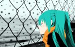  append aqua aqua_hair artist_request closed_eyes fense hair hatsune hatsune_miku long_hair miku polychromatic scarf snow solo source_request twintails vocaloid 