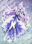  bad_id blue_dress blue_eyes blue_gloves blue_rose boots bow brooch character_name cure_moonlight dress elbow_gloves flower gloves hair_flower hair_ornament heartcatch_precure! jewelry kona_(canaria) long_hair magical_girl multicolored_dress pink_hair precure purple_hair rose single_elbow_glove single_glove solo tears tsukikage_yuri white_dress wrist_cuffs wrist_ribbon 