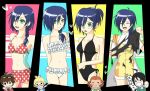  bakugan bakugan_battle_brawlers bikini blue_hair fabia_sheen green_eyes jake_vallory kazami_shun kuusou_danma marukura_marucho smile swimsuit 