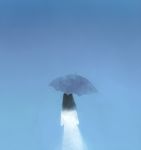  air-bird black_hair blue copyright_request simple_background sky solo umbrella 