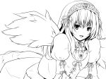  akina_(schism) bad_id highres lineart long_hair monochrome rozen_maiden solo suigintou transparent_background wings 