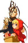  :3 basket blonde_hair blue_eyes brown_eyes brown_hair bulleta capcom company_connection crossover edayan fingerless_gloves gloves gun hand_on_head hood ibuki imi_uzi long_hair multiple_girls ninja official_art scarf street_fighter street_fighter_iii street_fighter_iii:_3rd_strike submachine_gun topknot trigger_discipline vampire_(game) weapon 