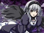  akina_(schism) colored grey_hair kagero_(haruhi) long_hair rozen_maiden solo suigintou wings 