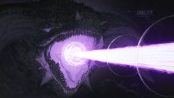  anastasia_usova artist_name black_skin colored_skin commission energy_beam fighting_stance highres monster no_humans open_mouth original space spiked_skin star_(sky) watermark 