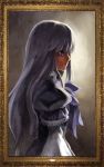  bow frame frederica_bernkastel highres long_hair otaku_(artist) painting portrait purple_eyes solo umineko_no_naku_koro_ni violet_eyes 