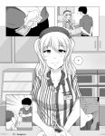  1boy 1girl commentary highres kantai_collection kashima_(kantai_collection) lawson robba-san_(wangphing) tickets wangphing 