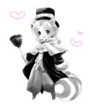  belt cape hat heart plunger ponytail raccoon_(trickster) raccoon_ears raccoon_tail ribbon spot_color tail top_hat trickster 