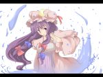  crescent hair_ribbon hat katanakko_daisuki katanako_daisuki letterboxed patchouli_knowledge purple_eyes purple_hair ribbon solo touhou 