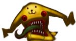  face lowres no_humans open_mouth pikachu pokemon pokemon_(creature) red_sclera sido_(slipknot) simple_background solo what white_background 