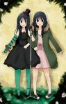  :o akiyama_mio black_eyes black_hair don&#039;t_say_&quot;lazy&quot; don't_say_&quot;lazy&quot; dual_persona highres k-on! k-on!_movie long_hair pantyhose singing singing! solo tyranu 