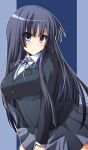  akiyama_mio black_hair k-on! long_hair school_uniform shinshin solo uniform 