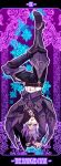  boots coat highres male midriff pants purple purple_background solo tales_of_(series) tales_of_xillia tarot upside-down usagineko white_hair wingar 