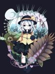  anomalocaris blush eyeball green_eyes green_hair hallucigenia hat heart insect komeiji_koishi nekokyu opabinia prehistoric_animal short_hair silver_hair skirt smile solo sun_hat third_eye touhou 