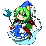  blush green_eyes green_hair hat long_hair mima r-18_jii solo staff touhou touhou_(pc-98) transparent_background wings 