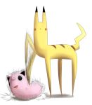  :&lt; calpish jigglypuff no_humans pikachu pokemon simple_background what 