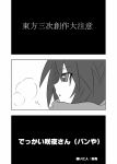  1girl cirno cirno-nee comic konosuke_dagame monochrome scarf touhou translation_request 