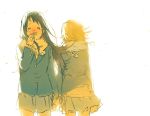  akiyama_mio coat hand_holding holding_hands k-on! light multiple_girls scarf tainaka_ritsu tamagogogo tears 