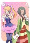  amata_sora aquarion_(series) aquarion_evol bad_id black_hair blonde_hair blue_eyes cayenne_suzushiro character_request kagura_demuri mix_(aquarion) multiple_girls pantyhose ponytail sazanka_bianca watase-ya 