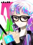  1girl dr._slump glasses hrd-n long_hair norimaki_arale purple_hair 