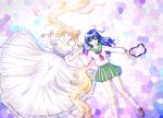  2girls bishoujo_senshi_sailor_moon dress higurashi_kagome inuyasha long_hair princess_serenity seifuku tsukino_usagi 