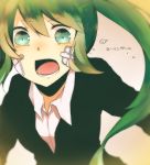  bandaid green_eyes green_hair hatsune_miku kogarashi_midori open_mouth rolling_girl_(vocaloid) solo tears twintails vocaloid 