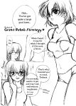  .hack//sign 2girls blush breasts comic english glasses hard_translated long_hair monochrome multiple_girls short_hair sketch smile spoilers subaru subaru_(.hack//) swimsuit translated tsukasa tsukasa_(.hack//) 