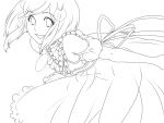  choker cosplay dress estellise_sidos_heurassein frills fujimo_nao hair_ornament hairpin lineart reala reala_(cosplay) short_hair solo tales_of_(series) tales_of_destiny_2 tales_of_vesperia 