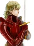  armor barnaby_brooks_jr blonde_hair buffy green_eyes knight male no_glasses solo sword tiger_&amp;_bunny weapon 