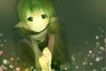  bad_id blonde_hair blush bust face gradient_hair green green_background green_eyes hands_together highres mizuhashi_parsee multicolored_hair pointy_ears scarf short_hair simple_background smile solo star touhou ume_(plumblossom) 