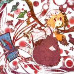  :o ascot bad_id blonde_hair cat flandre_scarlet hat heart highres outstretched_arms red_eyes ringetsumon short_hair solo star the_embodiment_of_scarlet_devil touhou 
