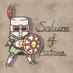  character_name chibi dark_souls full_armor fushigi_ebi helmet shield solaire_of_astora solo sun_(symbol) sword visor_(armor) weapon 